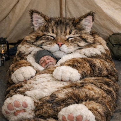 ♥️Valentine's Day Special🐱Giant Cat Shaped Bed– Soft, Warm & Purrfectly Cozy🐱